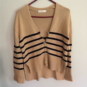 Moon & Madison Tan and Black Cardigan Sweater